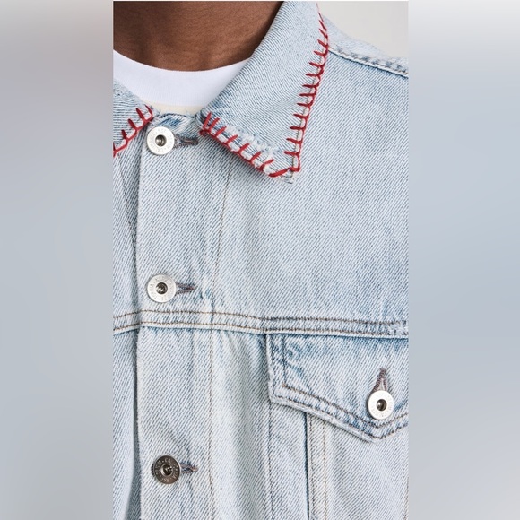 Vintage Style Oversize Denim Jacket -size Large - Picture 1 of 5